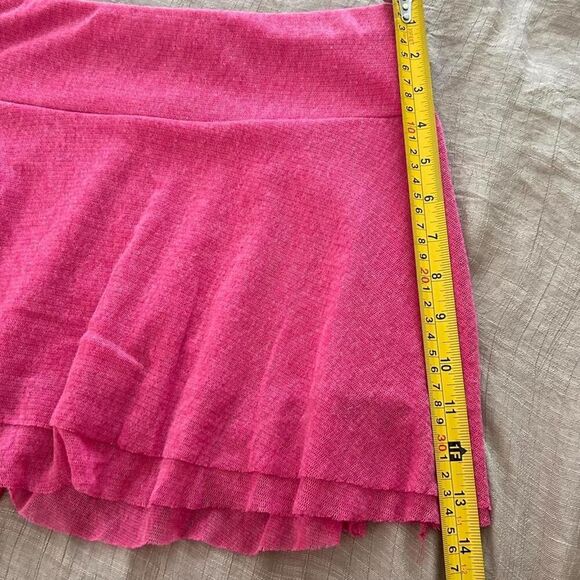 Vintage y2k 2000s Hot pink stretchy circle pull on mini skirt small - Picture 6 of 7